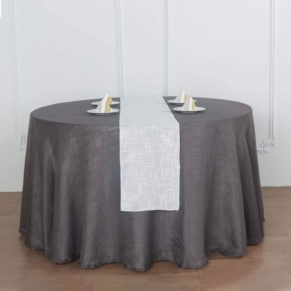 Faux Linen Table Runner 12” x 108” - Picture 5 of 10